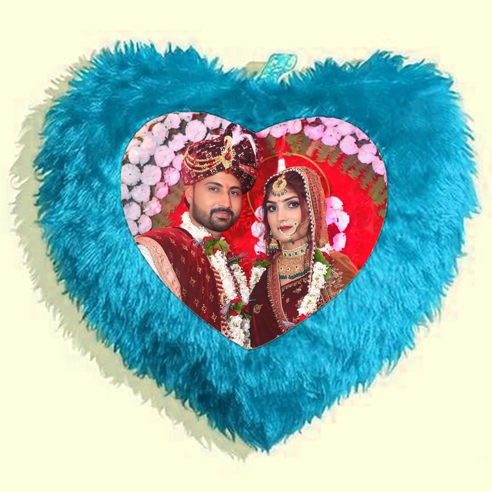 Sky blue Heart pillow